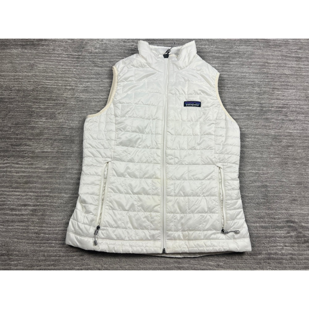 Patagonia Vest Womens S White Nano Puff Primaloft Quilted Insulated Gorpcore